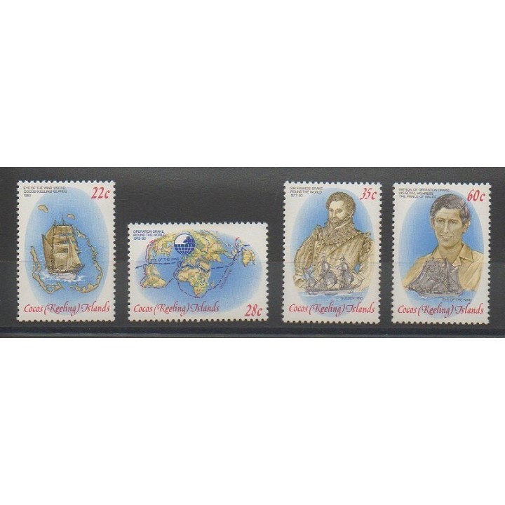 Stamps - Cocos (Island) - 1980 - Nb 61/64 - Boats