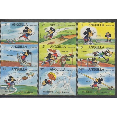 Anguilla - 1984 - No 524/532 - Walt Disney - Jeux olympiques d'été