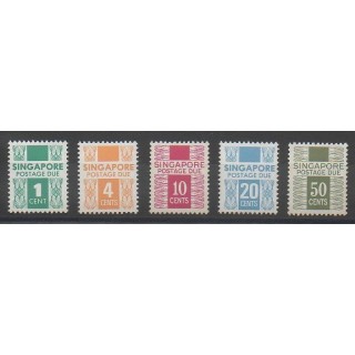 Stamps - Singapore - 1978 - Nb T16/T20