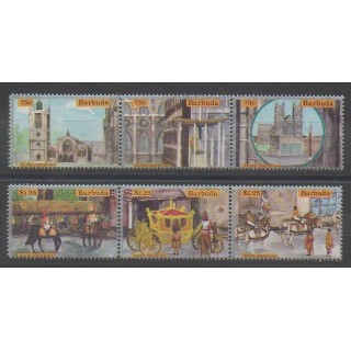 Timbres - Barbuda - 1977 - No 284/289 - Royauté