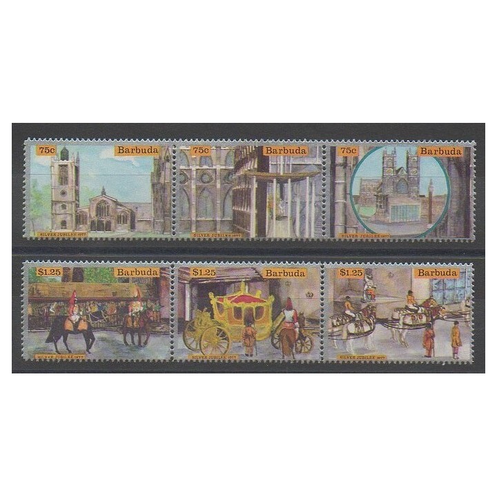 Stamps - Barbuda - 1977 - Nb 284/289 - Royalty