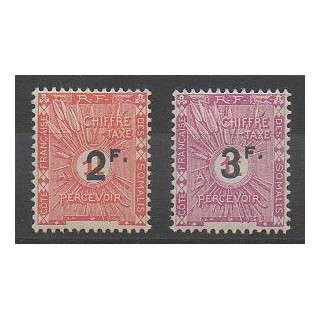 Timbres - Côte des Somalis  - 1927 - No T9/T10