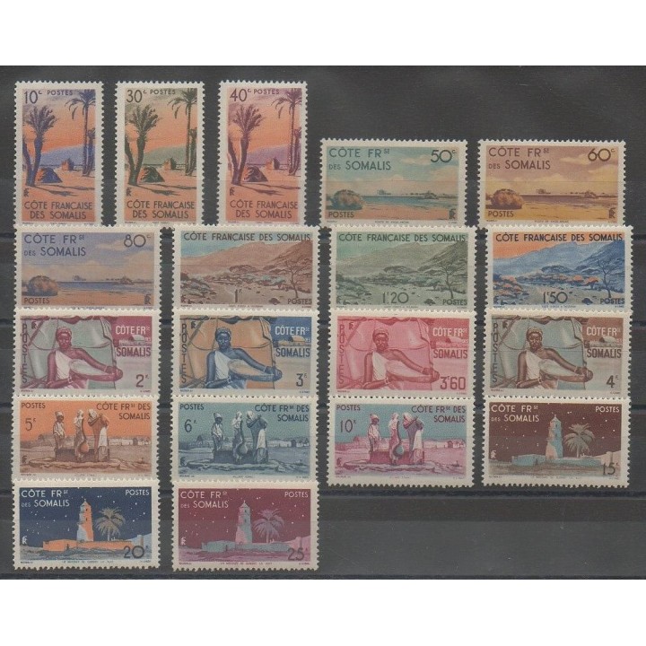 Timbres - Côte des Somalis  - 1947 - No 264/282