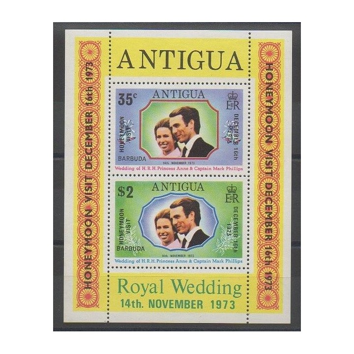 Timbres - Barbuda - 1974 - No BF5 - Royauté