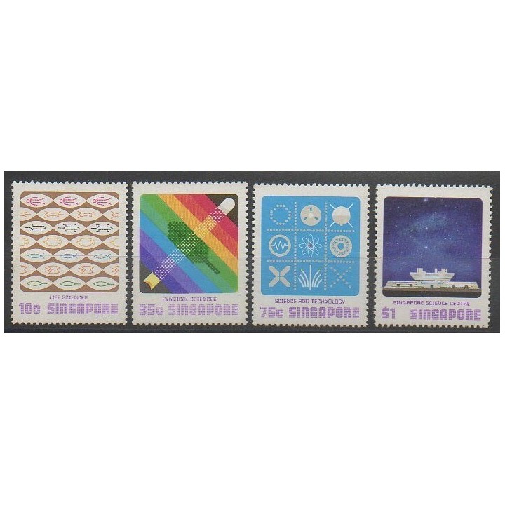 Timbres - Singapour - 1977 - No 287/290 - Sciences et Techniques