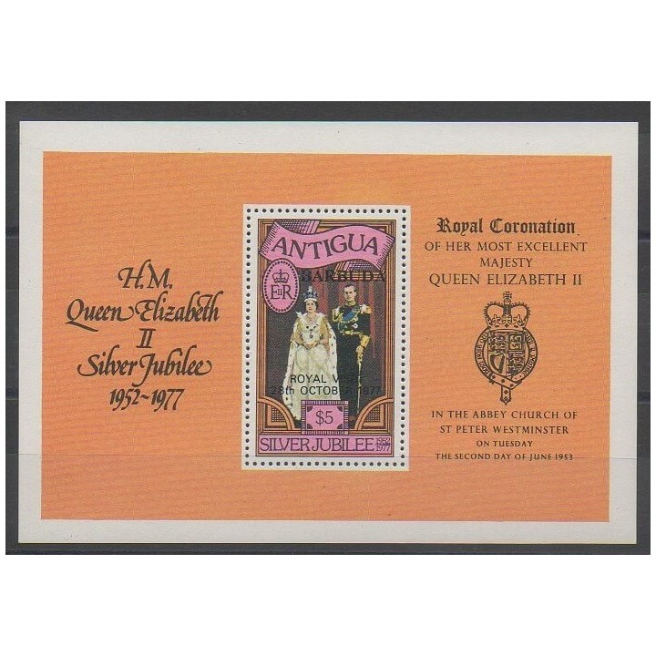 Timbres - Barbuda - 1977 - No BF27 - Royauté