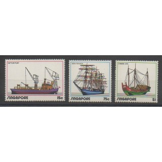 Timbres - Singapour - 1972 - No 163/165 - Bateaux