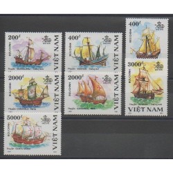 Vietnam - 1991 - No 1183/1189 - Christophe Colomb - Bateaux