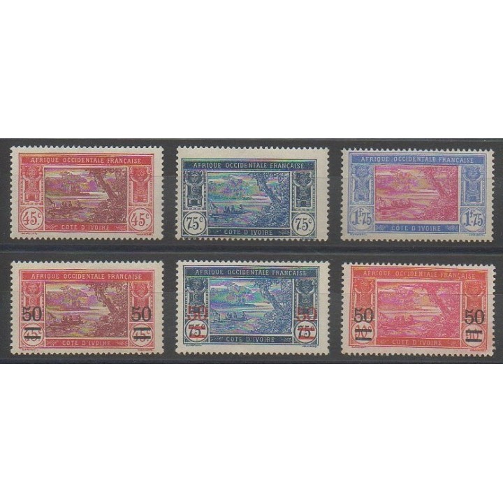 Timbres - Côte dIvoire  - 1934 - No 104/108