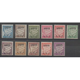 Timbres - Gabon  - 1928 - No T1/T11