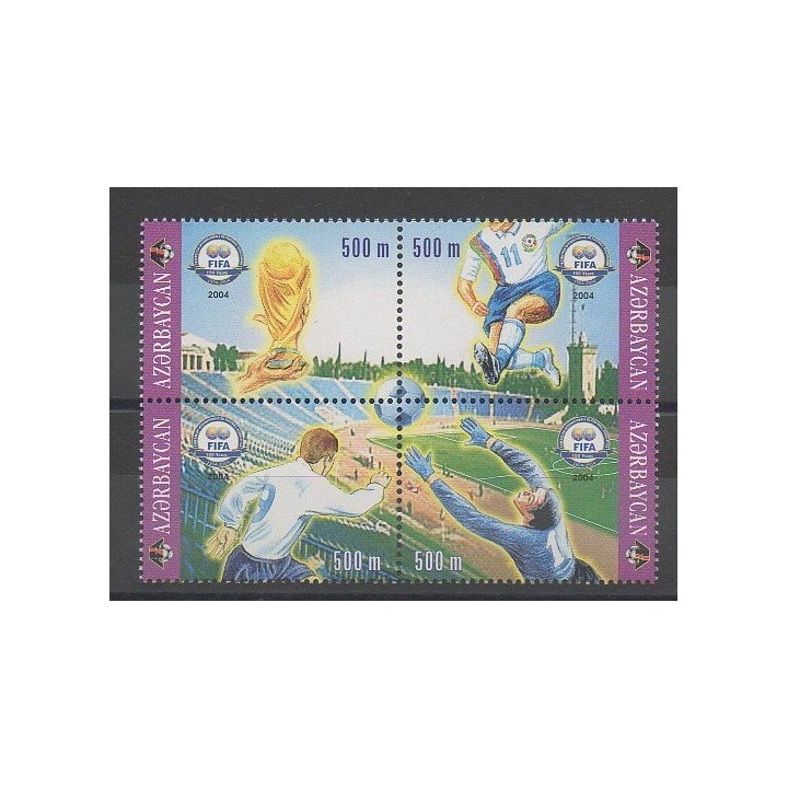Stamps - Azerbaijan - 2004 - Nb 496/499 - Football