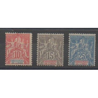 Stamps - India - 1900 - Nb 14/16