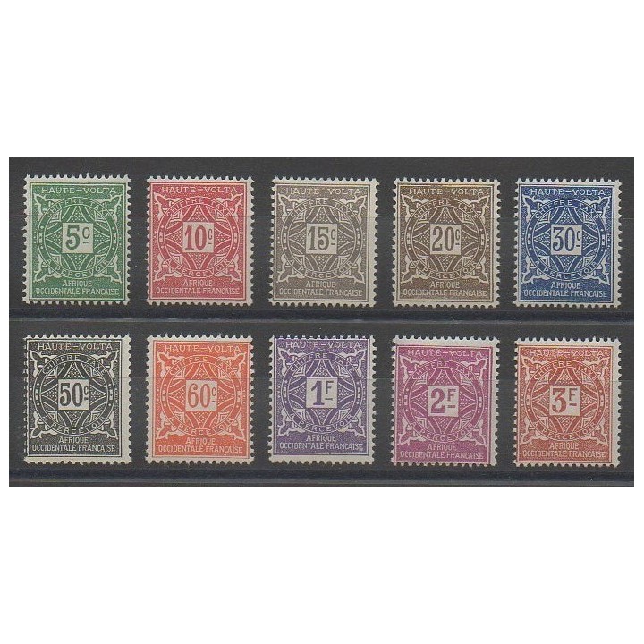 Timbres - Haute-Volta  - 1928 - No T11/T20