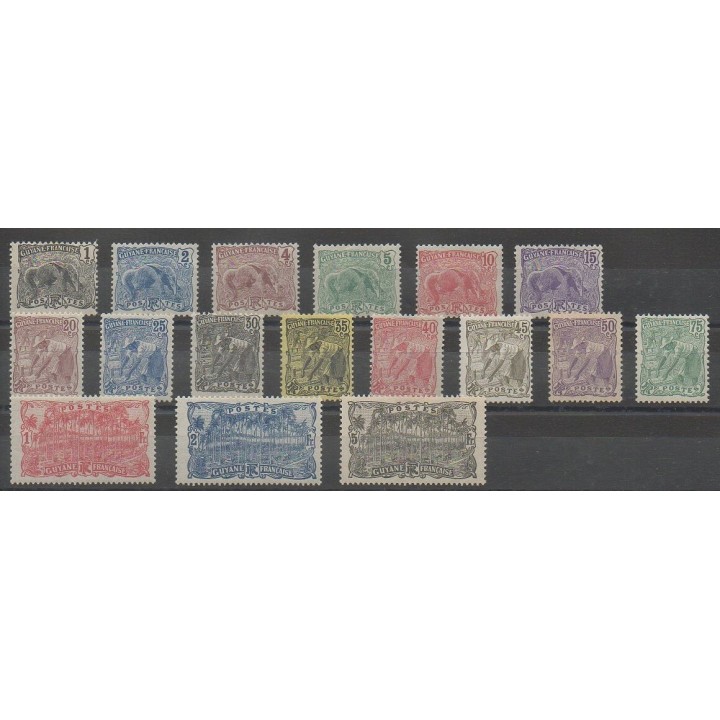 Stamps - Guiana - 1904 - Nb 49/65