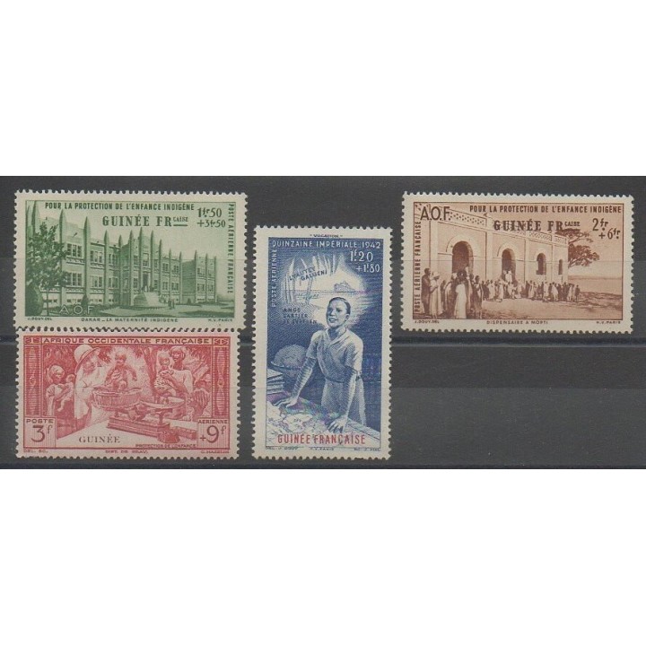 Timbres - Guinée  - 1942 - No PA6/PA9