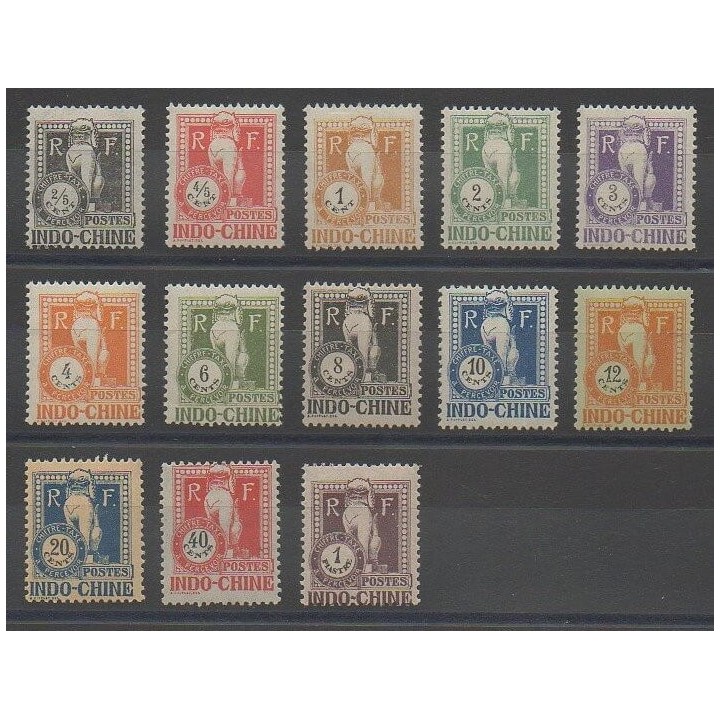 Timbres - Indochine - 1922 - No T31/T43