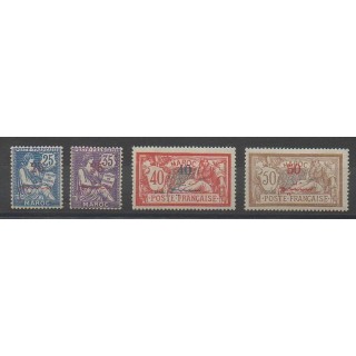 Stamps - Morocco - 1911 - Nb 32/35