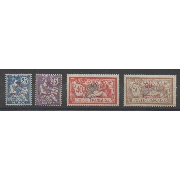 Stamps - Morocco - 1911 - Nb 32/35