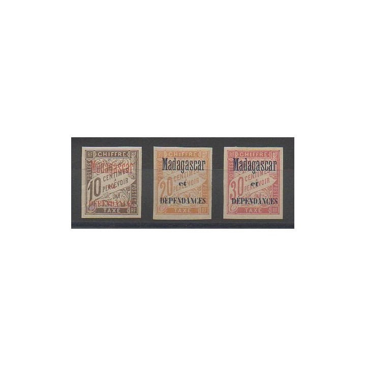Timbres - Madagascar - 1896 - No T2/T4