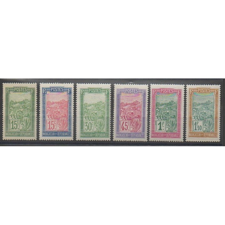 Timbres - Madagascar - 1927 - No 156/161