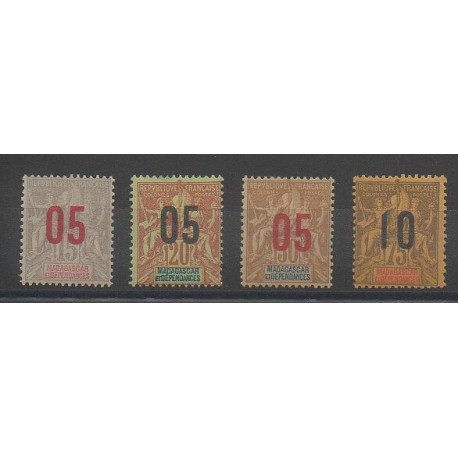 Madagascar - 1912 - No 111/114 - Neuf avec charnière