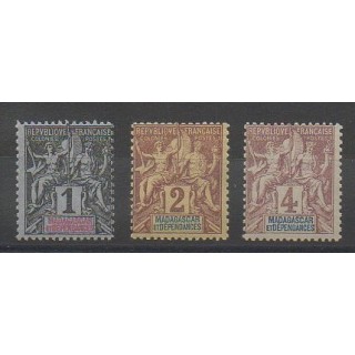 Stamps - Madagascar - 1896 - Nb 28/30