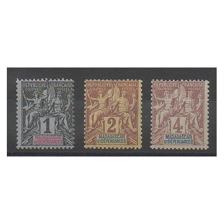 Madagascar - 1896 - Nb 28/30