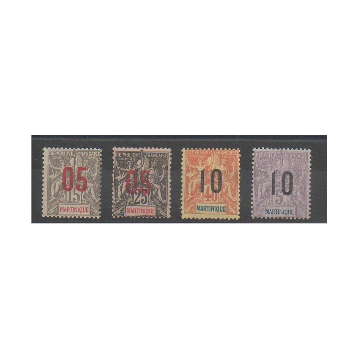 Timbres - Martinique - 1912 - No 78/81