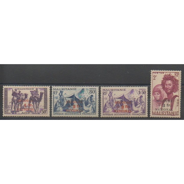 Stamps - Mauritania - 1941 - Nb 119/122