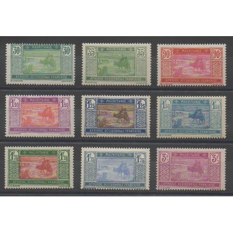 Mauritanie - 1928 - No 57/61 - Neuf avec charnière