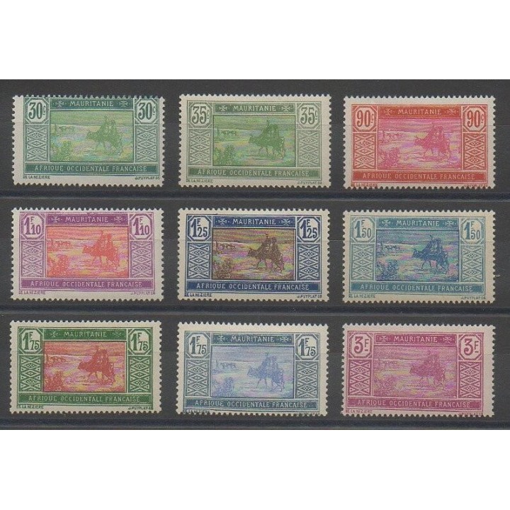 Stamps - Mauritania - 1928 - Nb 57/61