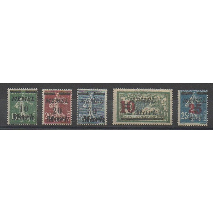 Timbres - Mémel  - 1922 - No 79/83