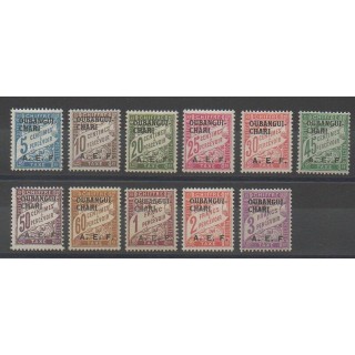 Timbres - Oubangui  - 1928 - No T1/T11