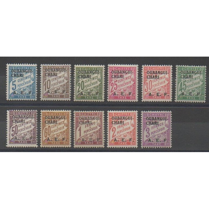 Timbres - Oubangui  - 1928 - No T1/T11