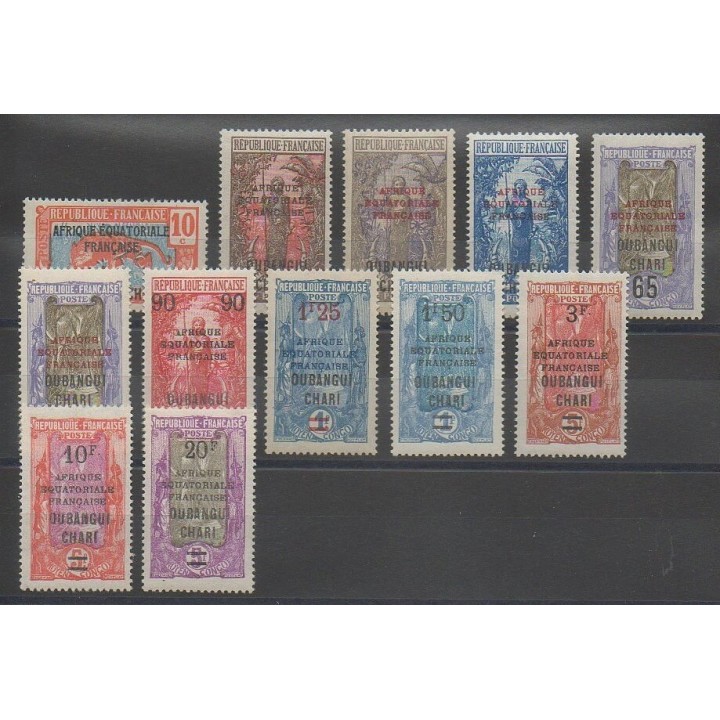 Timbres - Oubangui  - 1925 - No 63/74