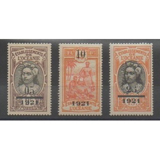 Timbres - Océanie  - 1921 - No 44/46