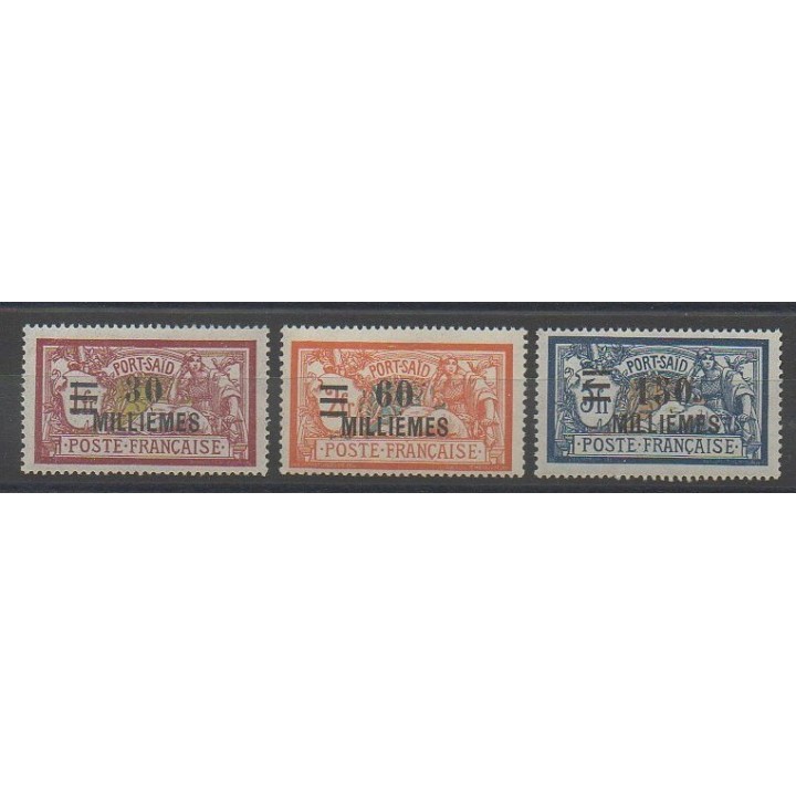 Stamps - Port Said - 1924 - Nb 77/79