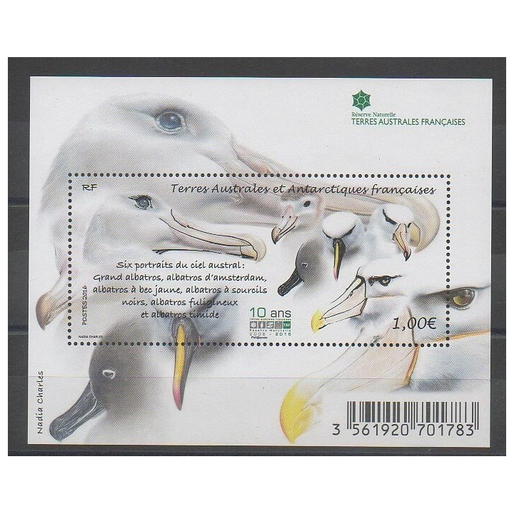 Stamps - French Southern and Antarctic Lands - Blocks and sheets - 2016 - Nb F790 - Birds