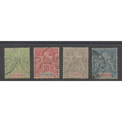 Réunion - 1900 - No 46/49 - Oblitéré