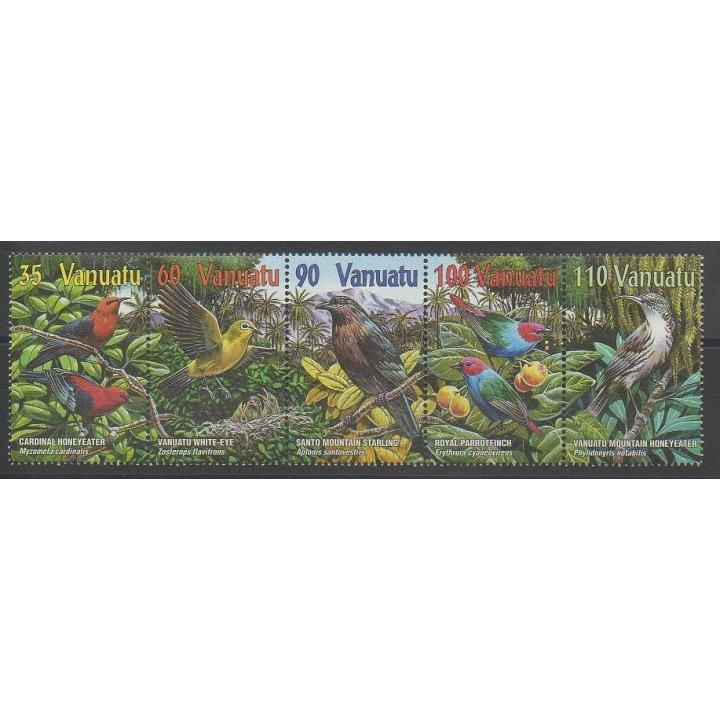 Stamps - Vanuatu - 2001 - Nb 1101/1105 - Birds