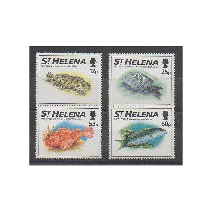 Timbres - Sainte-Hélène - 1994 - No 619/622 - Poissons