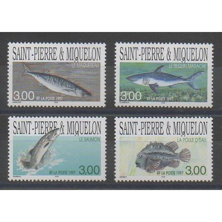 Saint-Pierre et Miquelon - 1997 - No 646/649 - Poissons