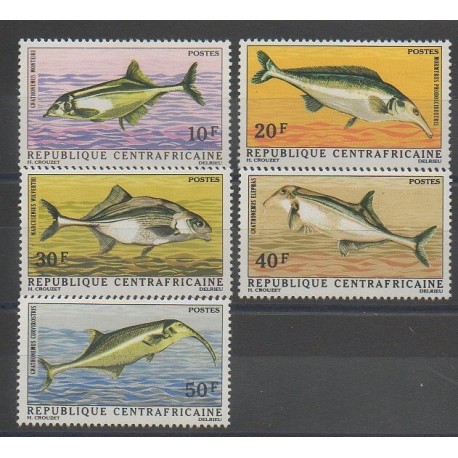 Central African Republic - 1971 - Nb 143/147 - Fishes