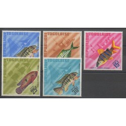 Togo - 1967 - Nb 515/519 - Fishes