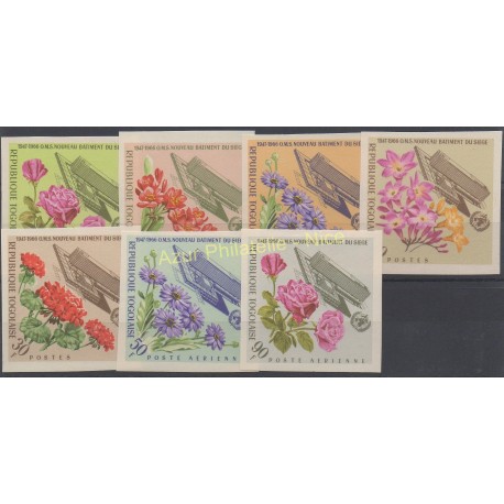 Togo - 1966 - No 490/494 - PA 57/PA 58 ND - Fleurs
