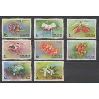 Timbres - Grenadines - 1975 - No 37/44 - Fleurs