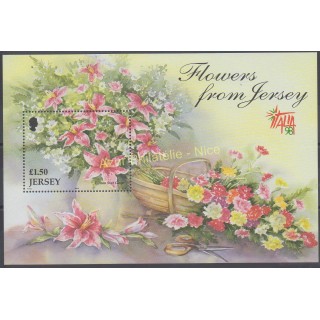 Timbres - Thème fleurs  - Jersey - 1998 - No BF 23