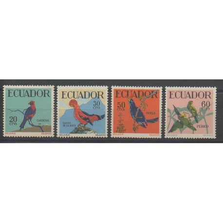 Ecuador - 1958 - Nb 644/647 - Birds