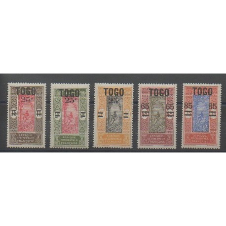 Togo - 1924 - Nb 119/123 - Mint hinged