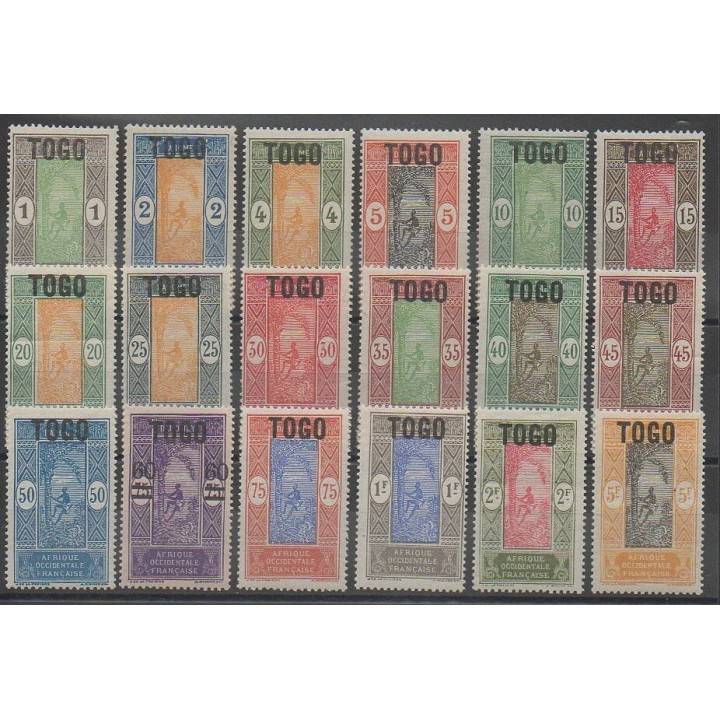 Stamps - Togo - 1921 - Nb 101/118